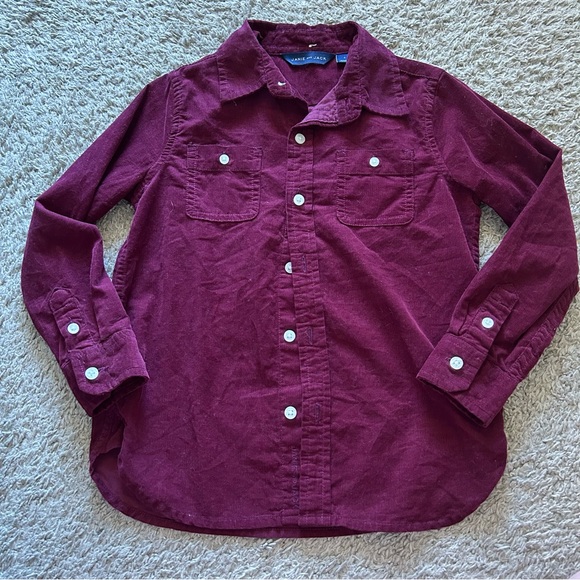 4T Boys Maroon long sleeve button down - Picture 1 of 2